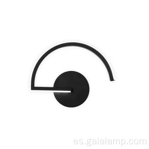 Lámpara de pared LED negra moderna y elegante para interiores